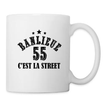 banlieue 55 c'est la street - Mug blanc - blanc - Droite