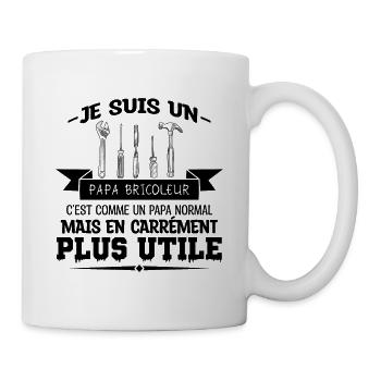 je suis un papa bricoleur - humour papa bricolage - Mug blanc - blanc - Droite