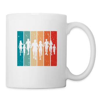 All For Run & Run For All Retro Vintage Runner - Mug blanc - blanc - Droite