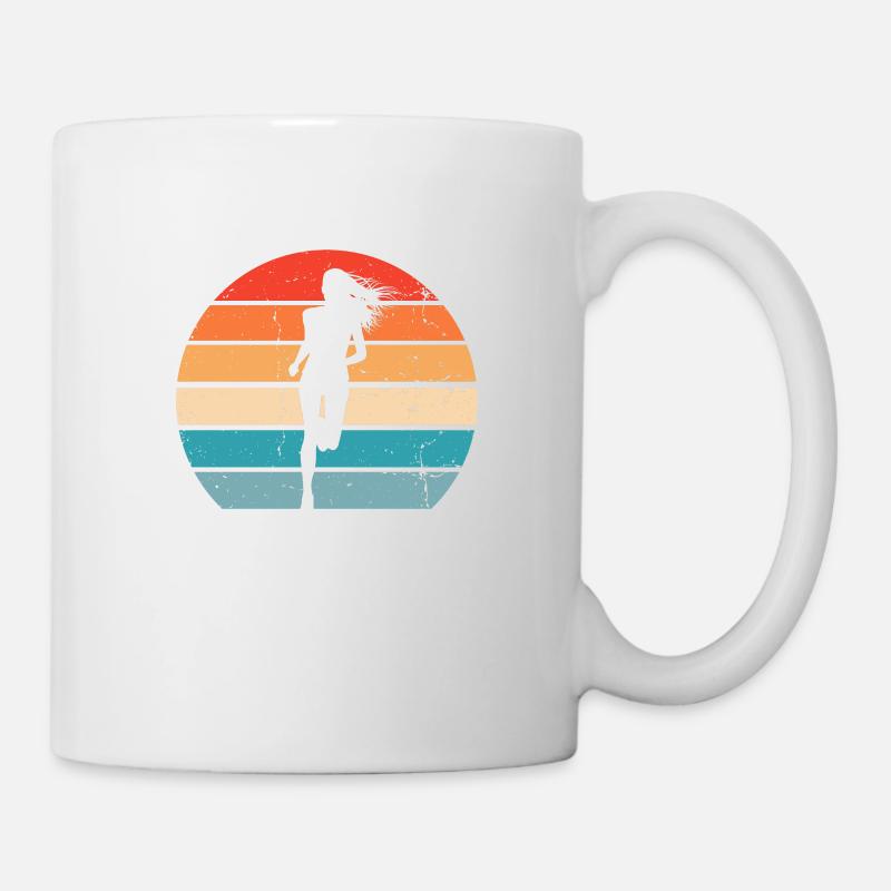 My Favorite Runner Calls Me MOM Retro Cool - Mug - white