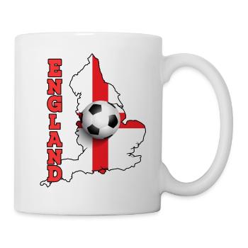 England Flag Map Football For UK Soccer Fans Gift - Mug - white - Right