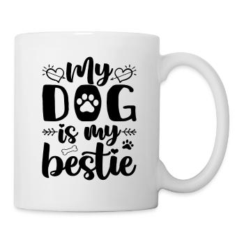 Mon chien est mon meilleur ami - Mug blanc - blanc - Droite