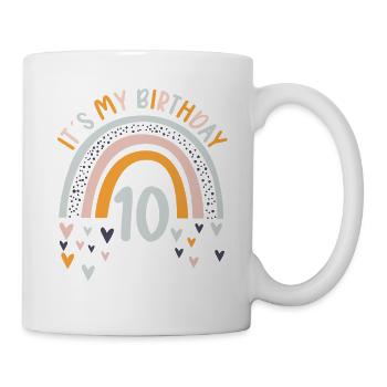 10 years old Rainbow Rainbow 10th birthday - Mug - white - Right
