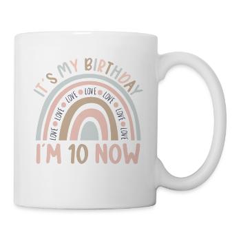 10 years old Rainbow Rainbow 10th birthday - Mug - white - Right
