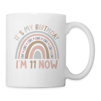 11 years old Rainbow Rainbow 11th birthday - Mug - white - Right