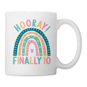 10 years old Rainbow Rainbow 10th birthday - Mug - white - Right