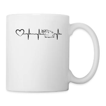 Hamster Heartbeat Heart Cute Hamster Heartbeat - Mug - white - Right