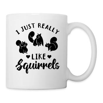 J’aime juste les écureuils vraiment doux - Mug blanc - blanc - Droite