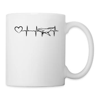 Wal Heartbeat Heart Cute Wal Heartbeat Wal Fish - Tasse - Weiß - Rechts