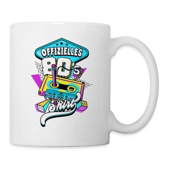 80er Jahre Offizielles 80s - Tasse - Weiß - Rechts