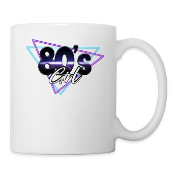 Fille des années 80 et 80 - Mug blanc - blanc - Droite