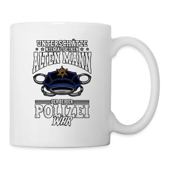 Polizist Polizei Rente Pension - Tasse - Weiß - Rechts