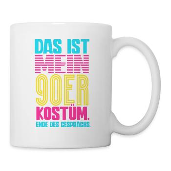 Das Ist Mein 90er Kostüm 90er Jahre - Tasse - Weiß - Rechts