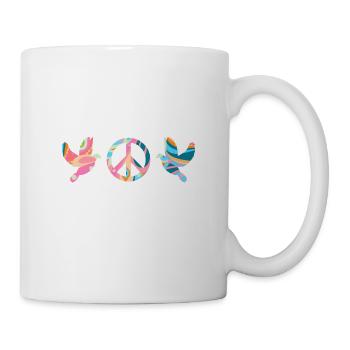 Teach Peace International World Peace Day - Tasse - Weiß - Rechts