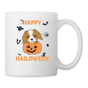 Cocker Spaniel Pumpkin Cute Dogs Happy Halloween - Mug - white - Right