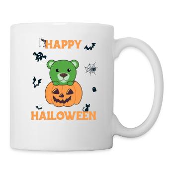 Bear in pumpkin cute bears Happy Halloween - Mug - white - Right