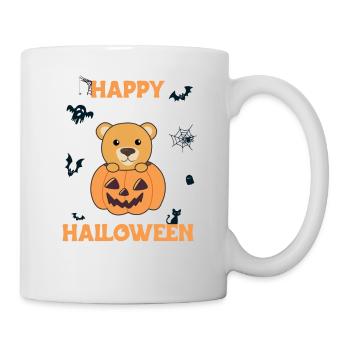 Bear in pumpkin cute bears Happy Halloween - Mug - white - Right