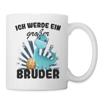 Ich werde großer Bruder 2023 Nachwuchs Verkünden - Tasse - Weiß - Rechts