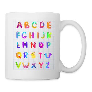 A B C Grerman - Tasse - Weiß - Rechts