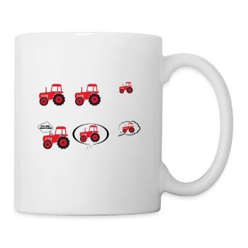 Traktor Trecker Bauer Freizeit Dinge als Landwirt - Tasse - Weiß - Rechts