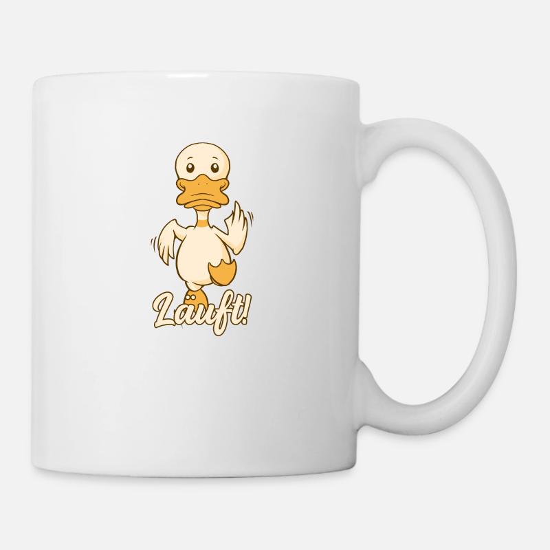 Comic Laufente Läuft - Tasse - Weiß