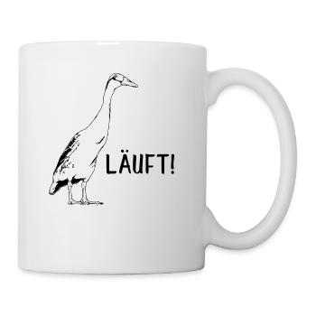 Läuft - Laufenten - Tasse - Weiß - Rechts