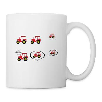 Traktor Trecker Bauer Freizeit Dinge als Landwirt - Tasse - Weiß - Rechts