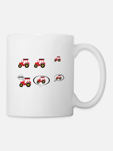 Traktor Trecker Bauer Freizeit Dinge als Landwirt - Tasse - Weiß