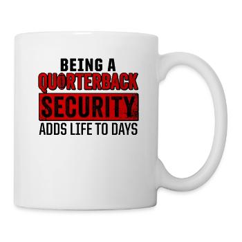 Football Quarterbacks Security Life Player Sports - Mug - white - Right