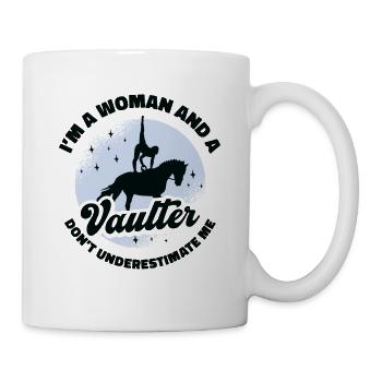 Pferdesport Voltigieren Voltigierer Reiten - Tasse - Weiß - Rechts