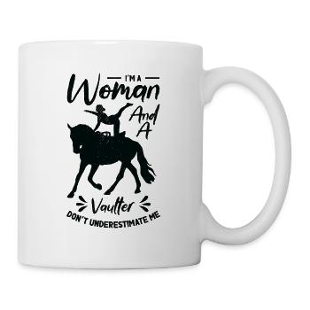 Pferdesport Voltigieren Voltigierer Reiten - Tasse - Weiß - Rechts