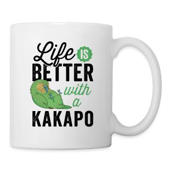 Kakapo everything better with flightless Kakapo - Mug - white - Right