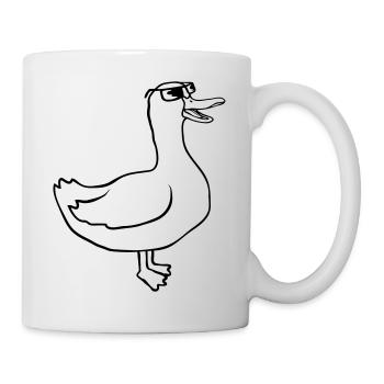 Sonnenbrille Comic Gans Cool - Tasse - Weiß - Rechts