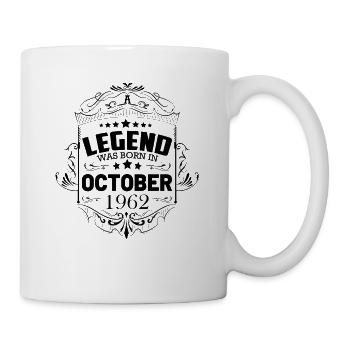 Les légendes sont devenues des dictons vintage en octobre 1962 - Mug blanc - blanc - Droite