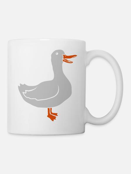Cartoon Vogel süße Gans - Tasse - Weiß