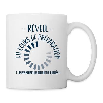 Réveil en cours de chargement - Mug blanc - blanc - Droite