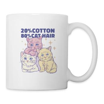 Katze Katzenhaar Hauskatze Haustier Kätzchen Kater - Tasse - Weiß - Rechts
