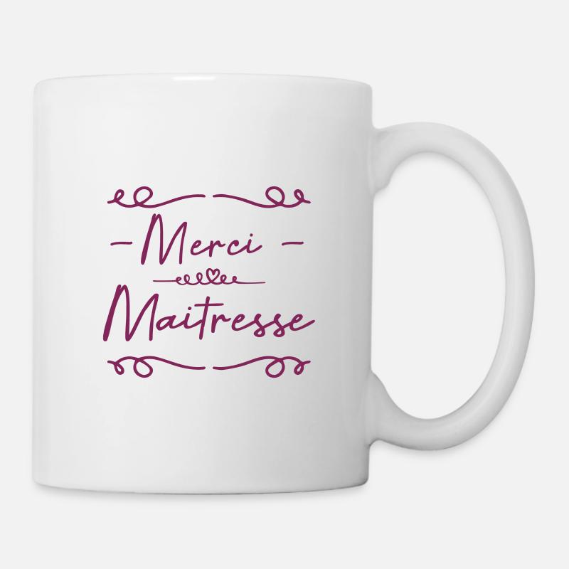 Merci maîtresse - Mug blanc - blanc