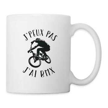 Je peux pas j'ai BMX - Mug blanc - blanc - Droite