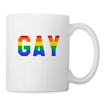 I'm Not Gay But My Boyfriend Is LGBT Pride - Tasse - Weiß - Rechts