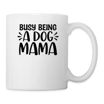 Employed as a dog mom - Mug - white - Right