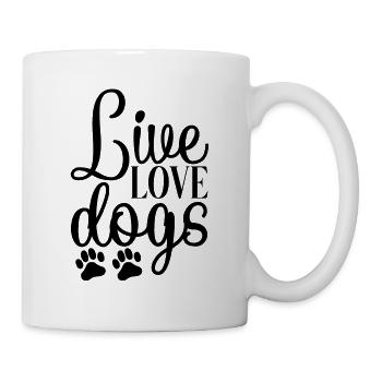 Vie Amour Chiens - Mug blanc - blanc - Droite
