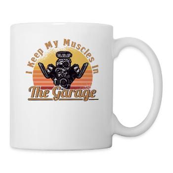 Muscel Car V8 Turbocharger Truck Rennwagen - Tasse - Weiß - Rechts