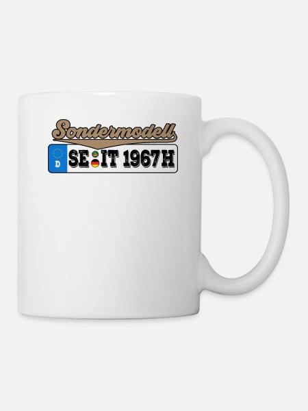 1967 Kennzeichen Geburtstag - Tasse - Weiß