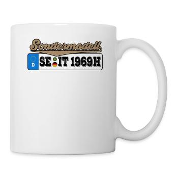 1969 Kennzeichen Geburtstag - Tasse - Weiß - Rechts