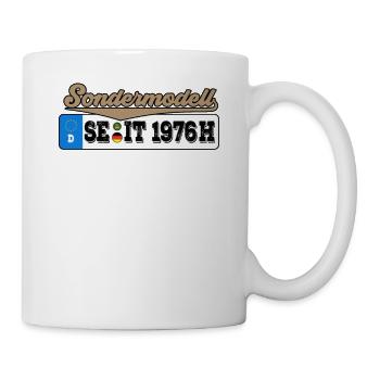 1976 Kennzeichen Geburtstag - Tasse - Weiß - Rechts