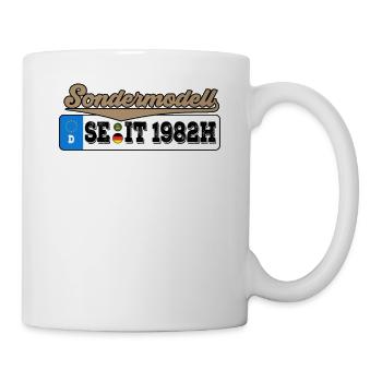 1982 Kennzeichen Geburtstag - Tasse - Weiß - Rechts