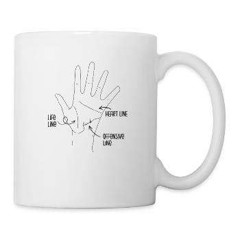 Palm Lesen Astrologie Handlesen Lustig - Tasse - Weiß - Rechts