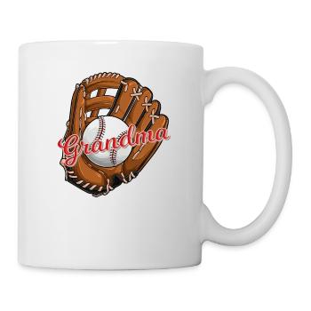 Baseball Grandma For Baseball Softball Grandmother - Mug - white - Right