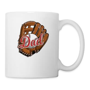 Baseball Dad für Baseball Softball Vatertag - Tasse - Weiß - Rechts